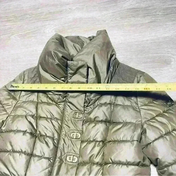 MEXX  GREEN WINTER PUFFER WAIST JACKET PARKA ROUND NECK SIZE SMALL - Picture 11 of 13